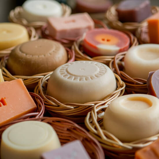 handmade bars of soaps